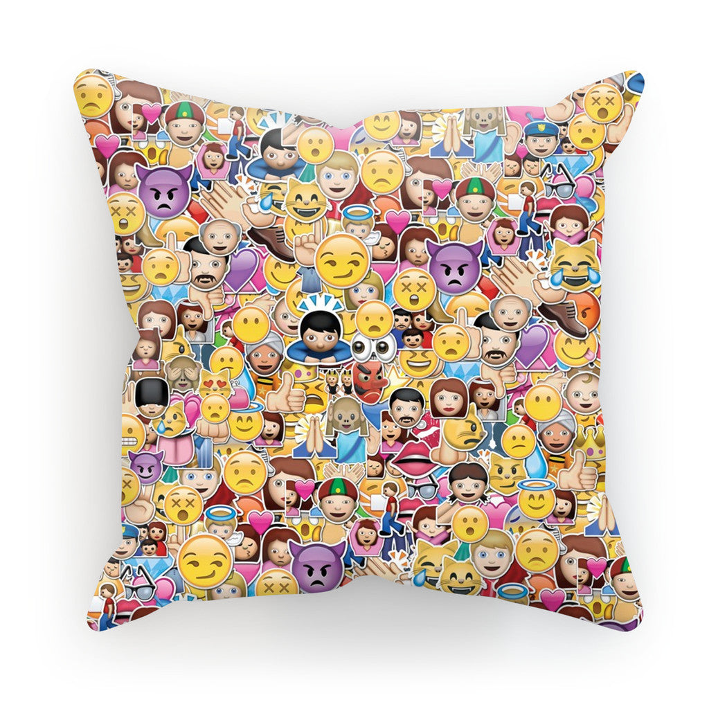 Emoji Invasion Cushion-kite.ly-18"x18"-| All-Over-Print Everywhere - Designed to Make You Smile