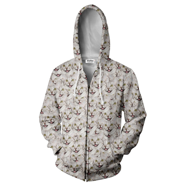 Animal Face Custom Zip Hoodie-Shelfies-| All-Over-Print Everywhere - Designed to Make You Smile