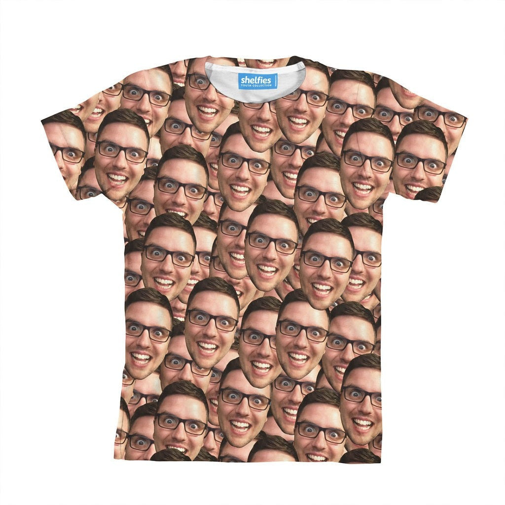 Your Face Custom Youth T-Shirt-Shelfies-| All-Over-Print Everywhere - Designed to Make You Smile