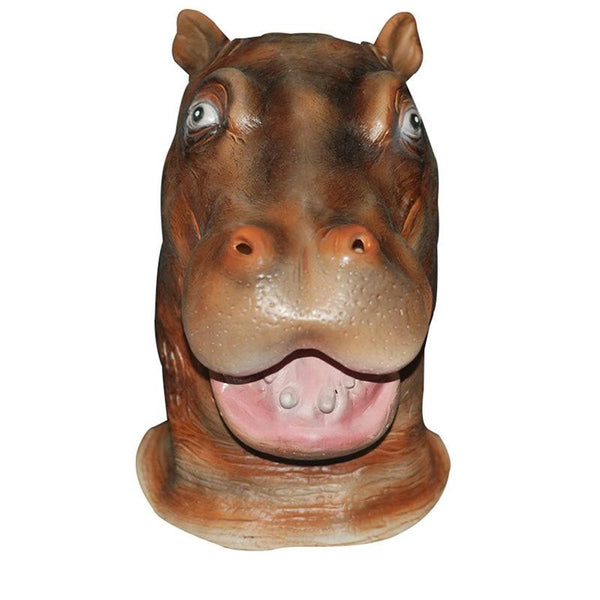 Hippo Head Animal Mask-Shelfies-| All-Over-Print Everywhere - Designed to Make You Smile