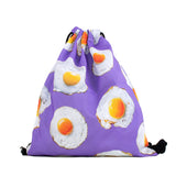 Fried Eggs Drawstring Bag-Shelfies-One Size-| All-Over-Print Everywhere - Designed to Make You Smile