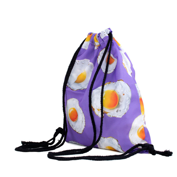 Fried Eggs Drawstring Bag-Shelfies-One Size-| All-Over-Print Everywhere - Designed to Make You Smile
