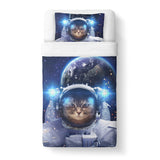 Astronaut Cat Duvet Cover-Gooten-Twin-| All-Over-Print Everywhere - Designed to Make You Smile
