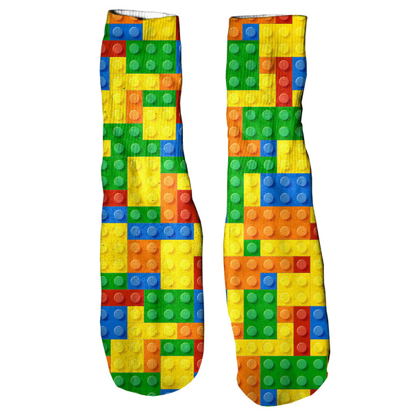 Brick Invasion Foot Glove Socks-Printify-One Size-| All-Over-Print Everywhere - Designed to Make You Smile