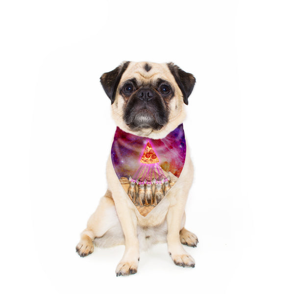 Great Pyramid of Pizza Pet Bandana-Gooten-24x24 inch-| All-Over-Print Everywhere - Designed to Make You Smile