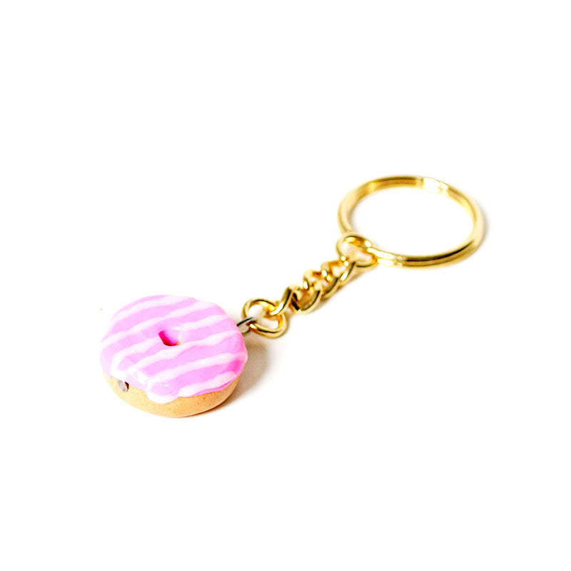 Pink Donut Keychain-Shelfies-One Size-| All-Over-Print Everywhere - Designed to Make You Smile