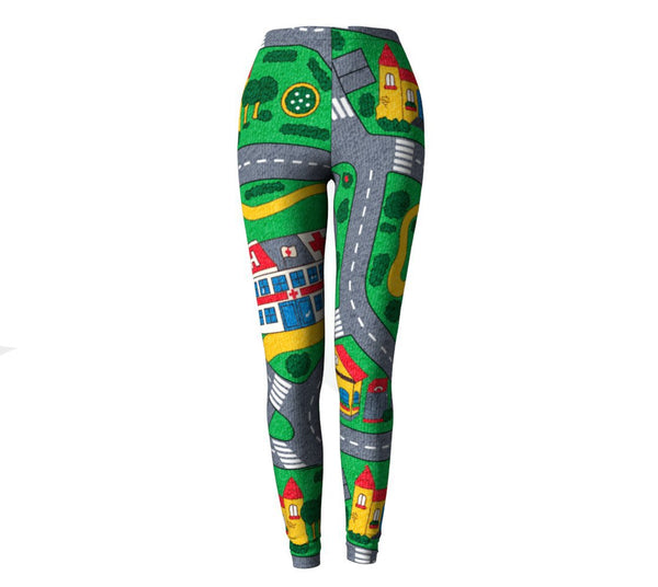 Carpet Track Leggings-Shelfies-| All-Over-Print Everywhere - Designed to Make You Smile