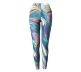 Holographic Foil Leggings-Shelfies-| All-Over-Print Everywhere - Designed to Make You Smile