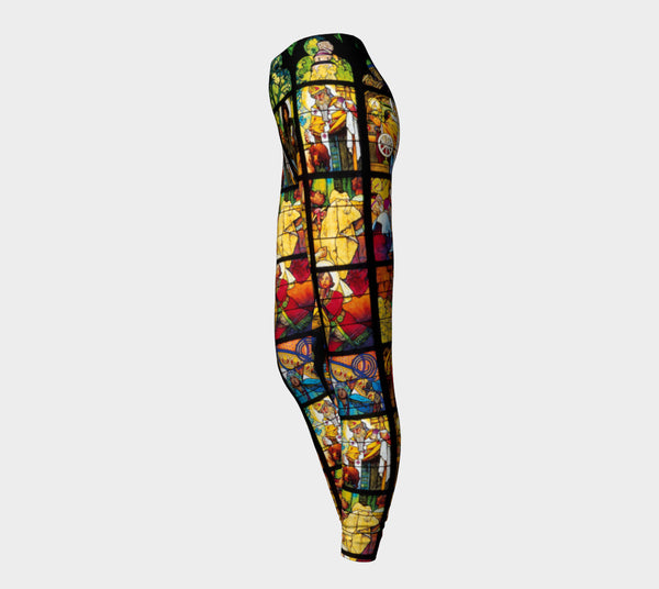 Stained Glass Leggings-Shelfies-| All-Over-Print Everywhere - Designed to Make You Smile