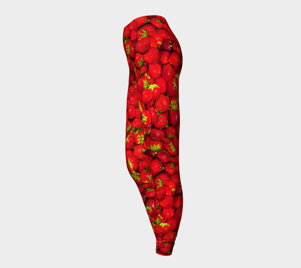 Strawberry Invasion Leggings-Shelfies-| All-Over-Print Everywhere - Designed to Make You Smile