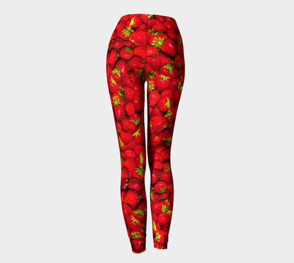Strawberry Invasion Leggings-Shelfies-| All-Over-Print Everywhere - Designed to Make You Smile