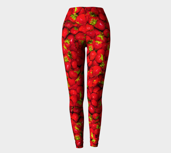 Strawberry Invasion Leggings-Shelfies-| All-Over-Print Everywhere - Designed to Make You Smile