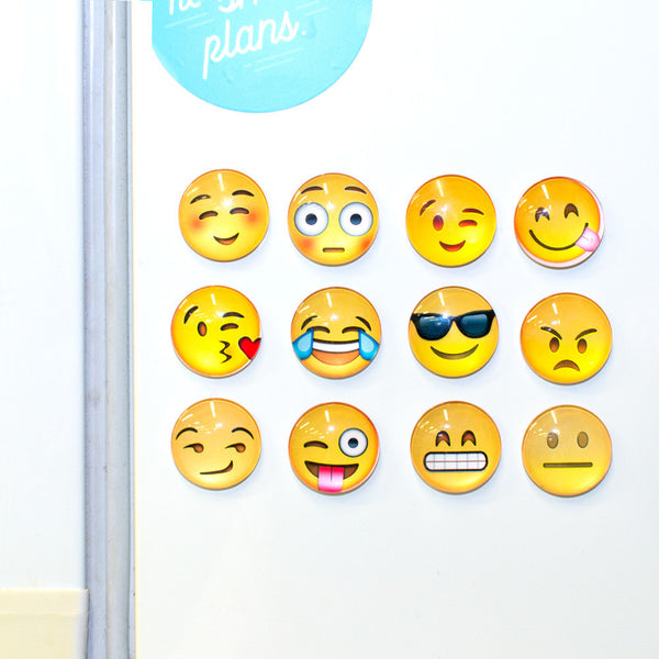 Emoji Magnets 12-Pack-Shelfies-One Size-| All-Over-Print Everywhere - Designed to Make You Smile