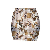 Doggy Invasion Mini Skirt-Shelfies-| All-Over-Print Everywhere - Designed to Make You Smile