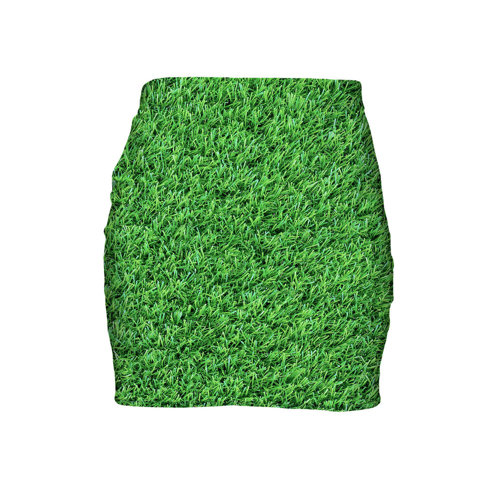 Grass Invasion Mini Skirt-Shelfies-| All-Over-Print Everywhere - Designed to Make You Smile