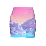 Pastel Mountains Mini Skirt-Shelfies-| All-Over-Print Everywhere - Designed to Make You Smile