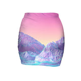 Pastel Mountains Mini Skirt-Shelfies-| All-Over-Print Everywhere - Designed to Make You Smile