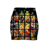 Stained Glass Mini Skirt-Shelfies-| All-Over-Print Everywhere - Designed to Make You Smile