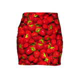 Strawberry Invasion Mini Skirt-Shelfies-| All-Over-Print Everywhere - Designed to Make You Smile