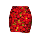 Strawberry Invasion Mini Skirt-Shelfies-| All-Over-Print Everywhere - Designed to Make You Smile