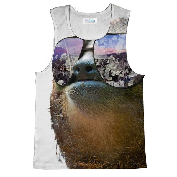 Money on My Mind Sloth Tank Top-kite.ly-| All-Over-Print Everywhere - Designed to Make You Smile