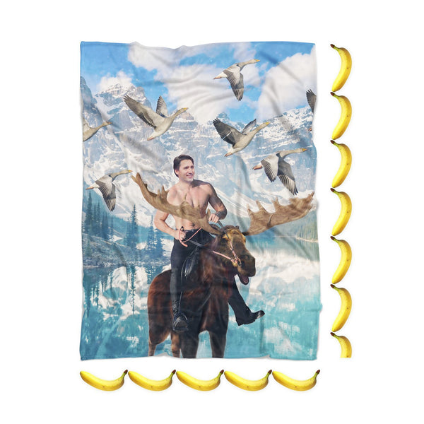 Moosin' Trudeau Blanket-Gooten-| All-Over-Print Everywhere - Designed to Make You Smile