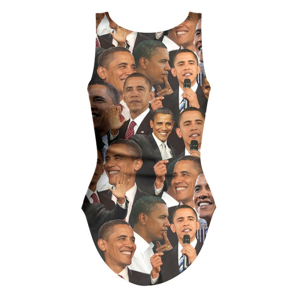 Obama Face One-Piece Swimsuit-teelaunch-| All-Over-Print Everywhere - Designed to Make You Smile