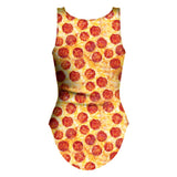 Pizza Invasion One-Piece Swimsuit-teelaunch-| All-Over-Print Everywhere - Designed to Make You Smile