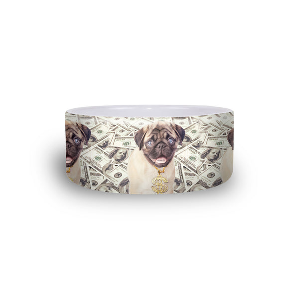 Thug Pug Pet Bowl-teelaunch-One Size-| All-Over-Print Everywhere - Designed to Make You Smile
