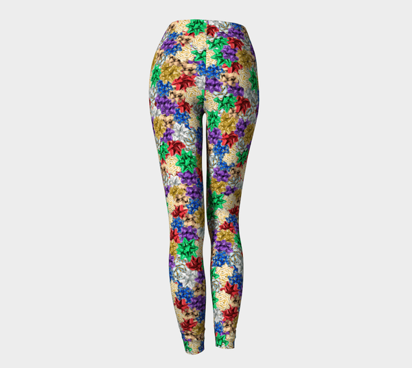 Christmas Bow Invasion Leggings-Shelfies-| All-Over-Print Everywhere - Designed to Make You Smile