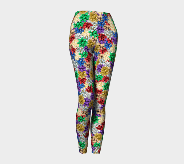 Christmas Bow Invasion Leggings-Shelfies-| All-Over-Print Everywhere - Designed to Make You Smile