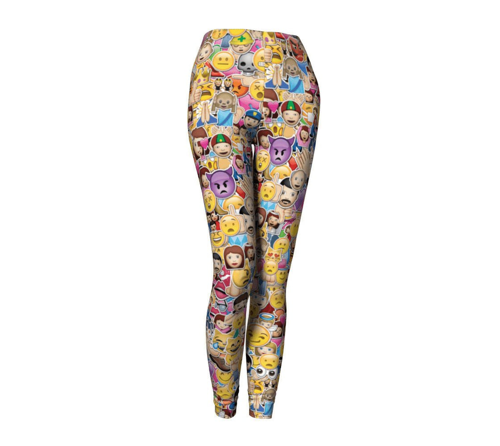 Emoji Invasion Leggings-Shelfies-| All-Over-Print Everywhere - Designed to Make You Smile