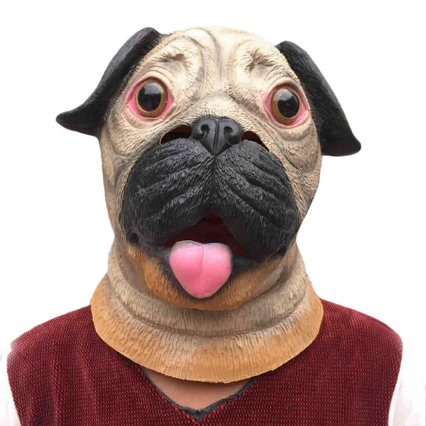 Pug Head Animal Mask-Shelfies-| All-Over-Print Everywhere - Designed to Make You Smile
