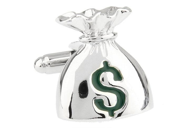 Money Bag Cuff Links-Shelfies-| All-Over-Print Everywhere - Designed to Make You Smile