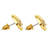 Puppy Dog Emoji Stud Earrings-Shelfies-Gold-one-size-| All-Over-Print Everywhere - Designed to Make You Smile