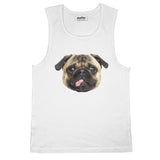 Pug Face Basic Tank Top-Printify-White-S-| All-Over-Print Everywhere - Designed to Make You Smile