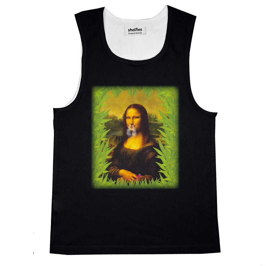 Stoner Lisa Basic Tank Top-Printify-Black-S-| All-Over-Print Everywhere - Designed to Make You Smile