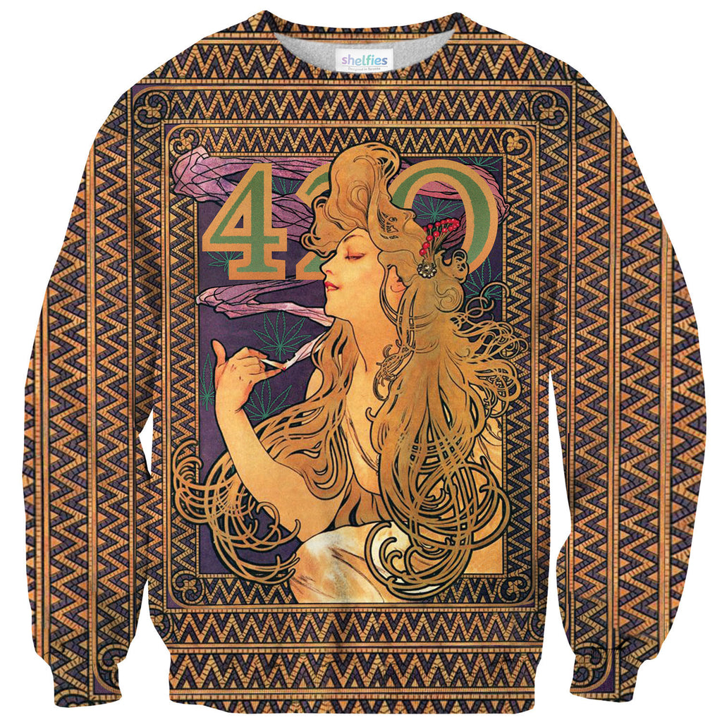 420 Mucha Sweater-Shelfies-| All-Over-Print Everywhere - Designed to Make You Smile