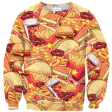 Anime Fast Food Invasion Sweater-Shelfies-| All-Over-Print Everywhere - Designed to Make You Smile