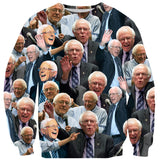 Bernie Sanders Face Sweater-Shelfies-| All-Over-Print Everywhere - Designed to Make You Smile
