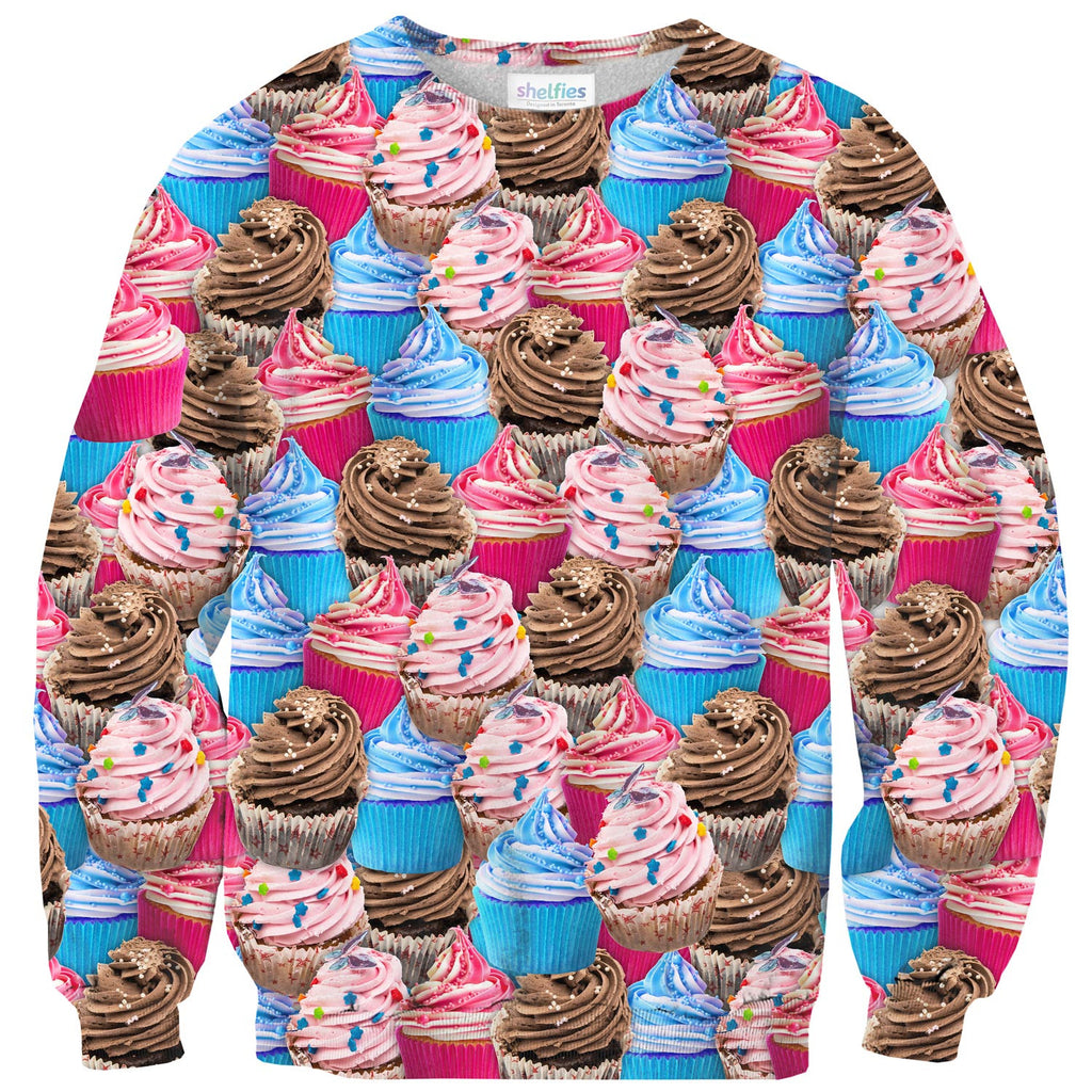 Cupcakes Invasion Sweater-Shelfies-| All-Over-Print Everywhere - Designed to Make You Smile