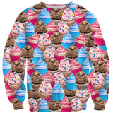 Cupcakes Invasion Sweater-Shelfies-| All-Over-Print Everywhere - Designed to Make You Smile