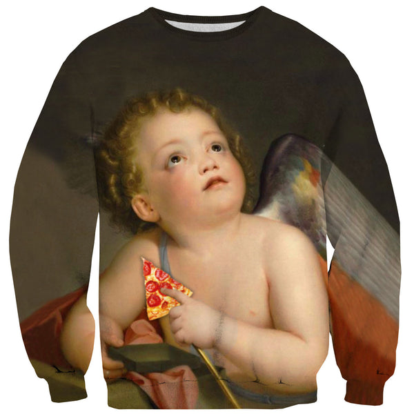 Cupid Pizza Sweater-Shelfies-| All-Over-Print Everywhere - Designed to Make You Smile