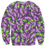 Eggplant Emoji Sweater-Shelfies-| All-Over-Print Everywhere - Designed to Make You Smile