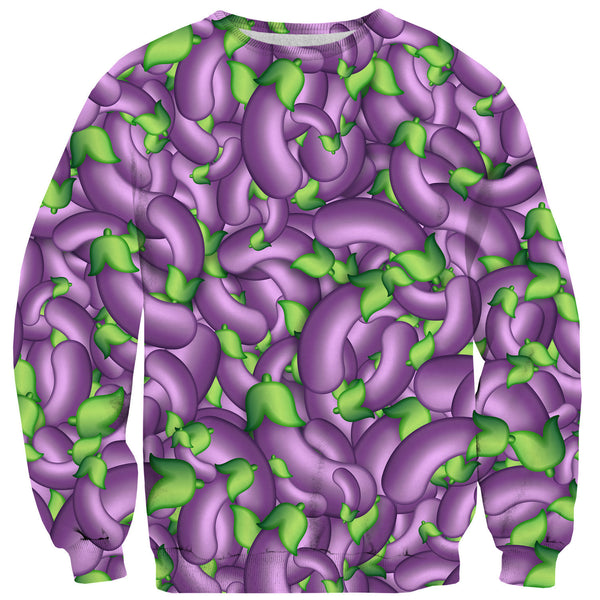 Eggplant Emoji Sweater-Shelfies-| All-Over-Print Everywhere - Designed to Make You Smile