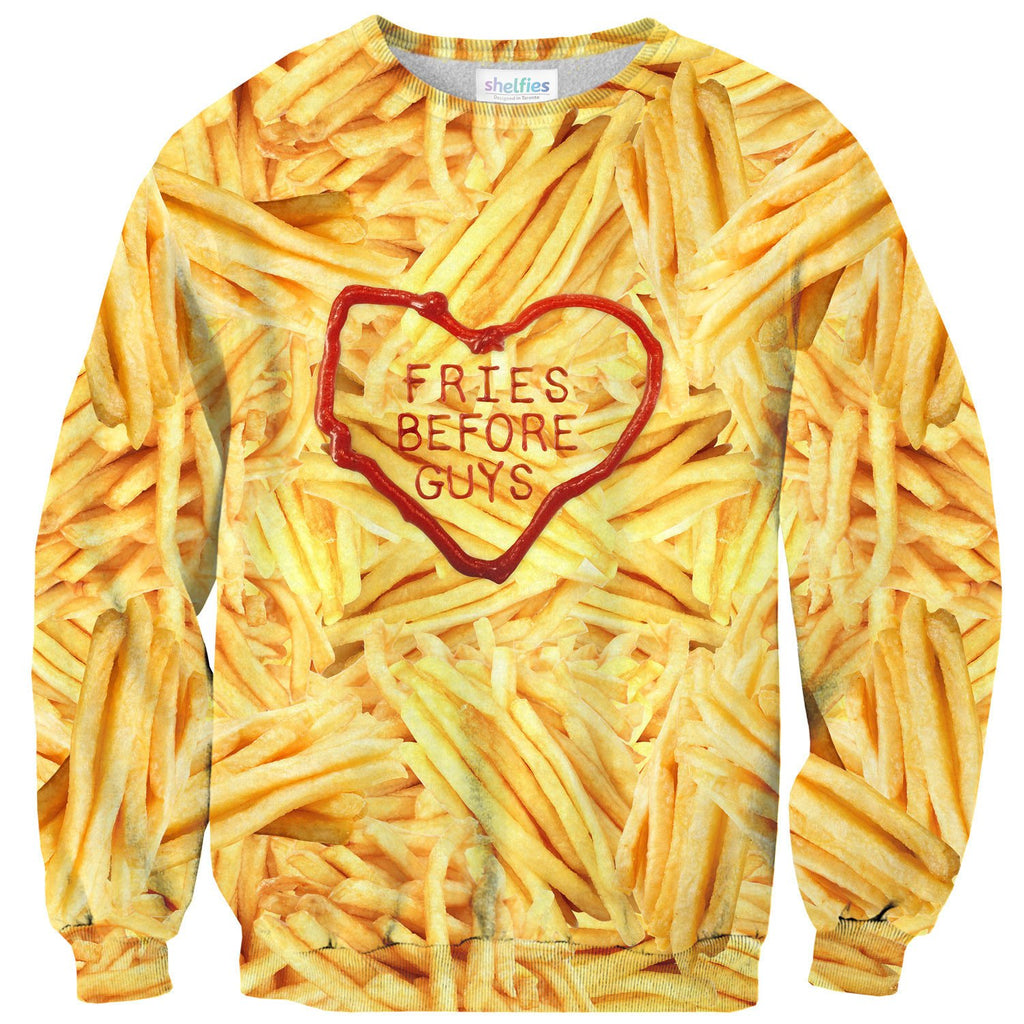 Fries Before Guys Sweater-Subliminator-| All-Over-Print Everywhere - Designed to Make You Smile
