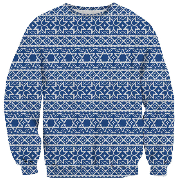 Happy Hanukkah Sweater-Shelfies-| All-Over-Print Everywhere - Designed to Make You Smile