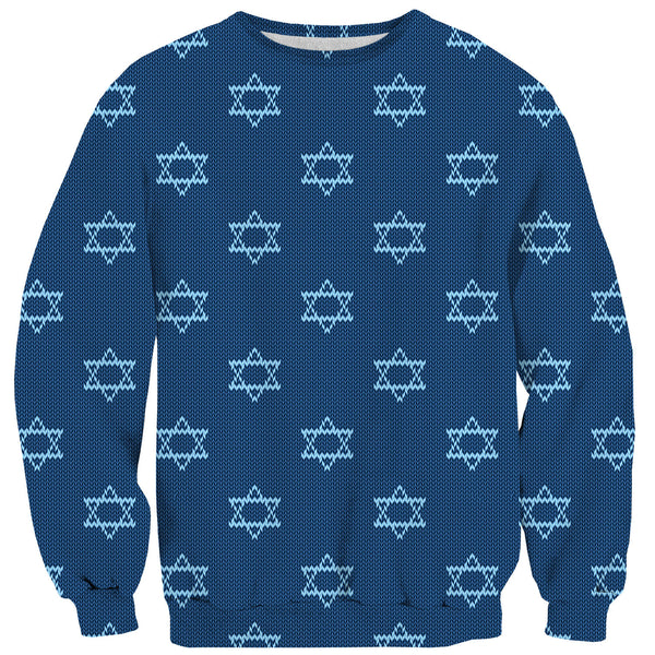 Happy Llamakkah Sweater-Shelfies-| All-Over-Print Everywhere - Designed to Make You Smile