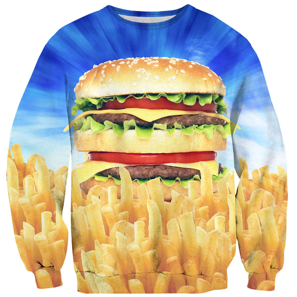 Holy Burger Sweater-Shelfies-| All-Over-Print Everywhere - Designed to Make You Smile