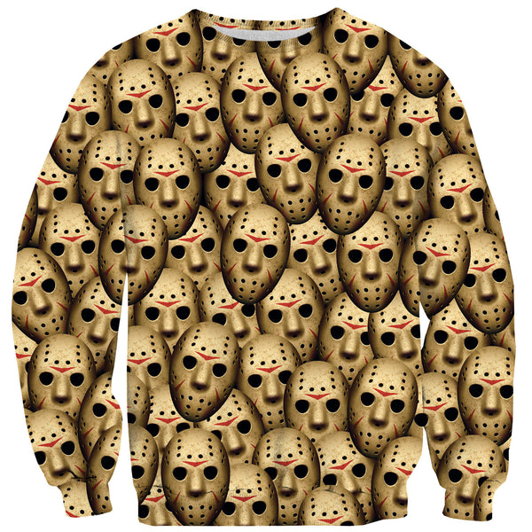 Horror Mask Sweater-Shelfies-| All-Over-Print Everywhere - Designed to Make You Smile